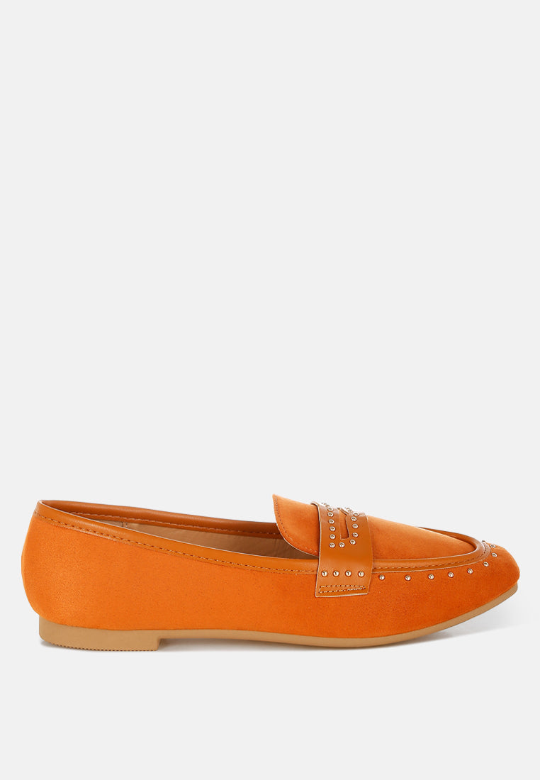 Lumina Penny Strap Studded Loafers-5