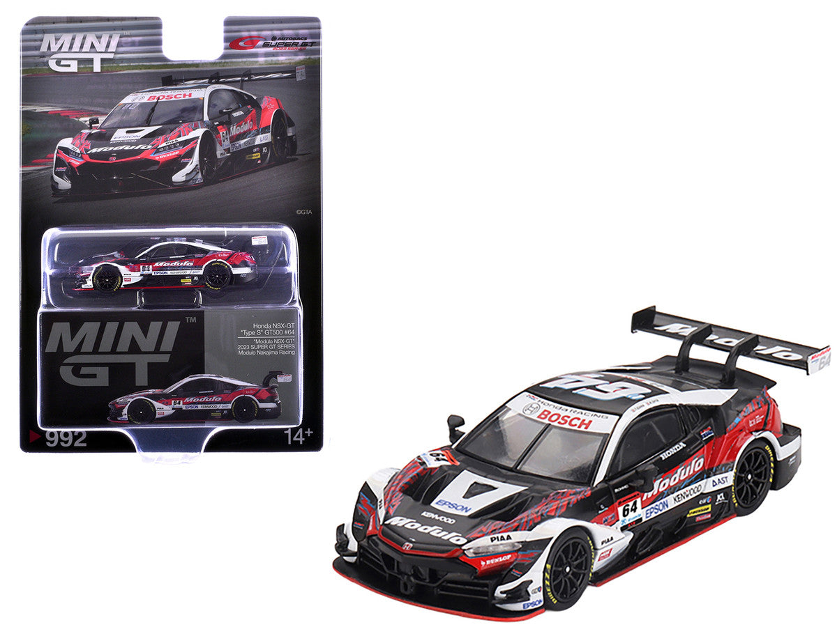 Honda NSX-GT "Type S" GT500 #64 Takuya Izawa - Kakunoshin Ohta "Modulo Nakajima Racing" "Super GT Series" (2023) Limited Edition 1/64 Diecast Model Car by Mini GT-2