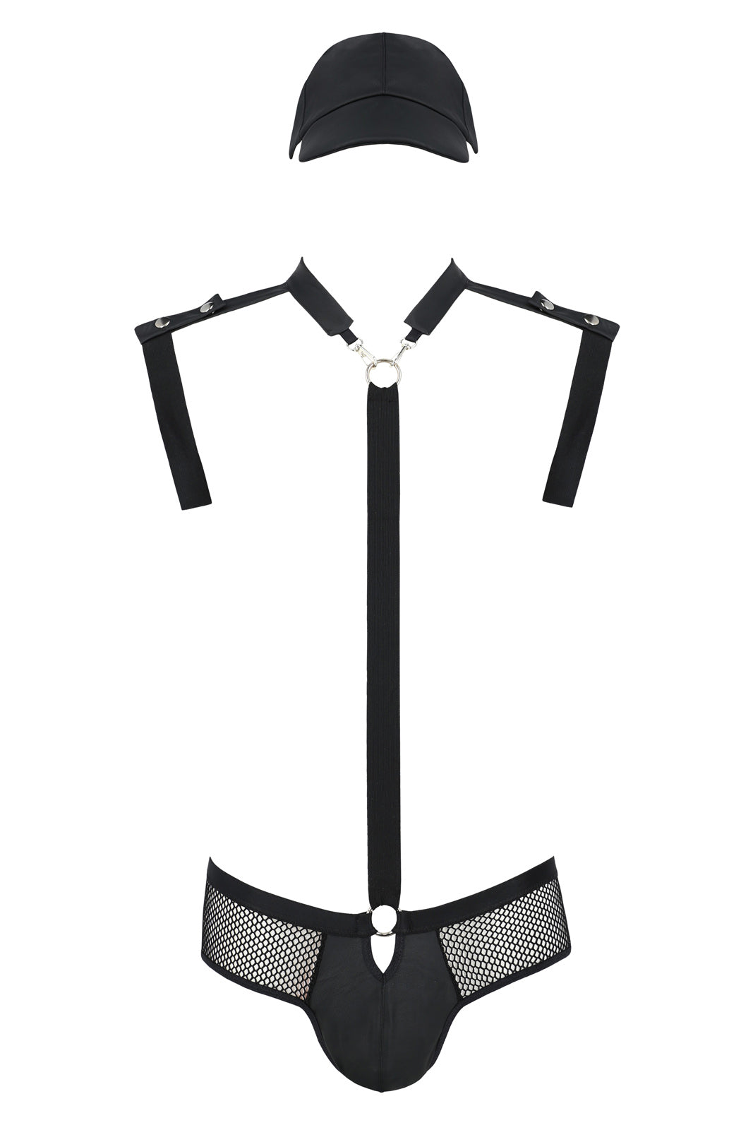 schwarzes Harness Set 038 - 2XL/3XL-2
