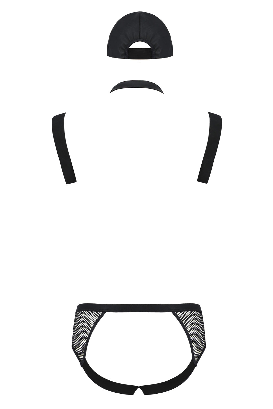 schwarzes Harness Set 038 - 2XL/3XL-3