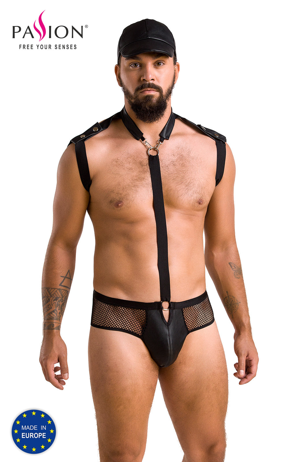 schwarzes Harness Set 038 - 2XL/3XL-4