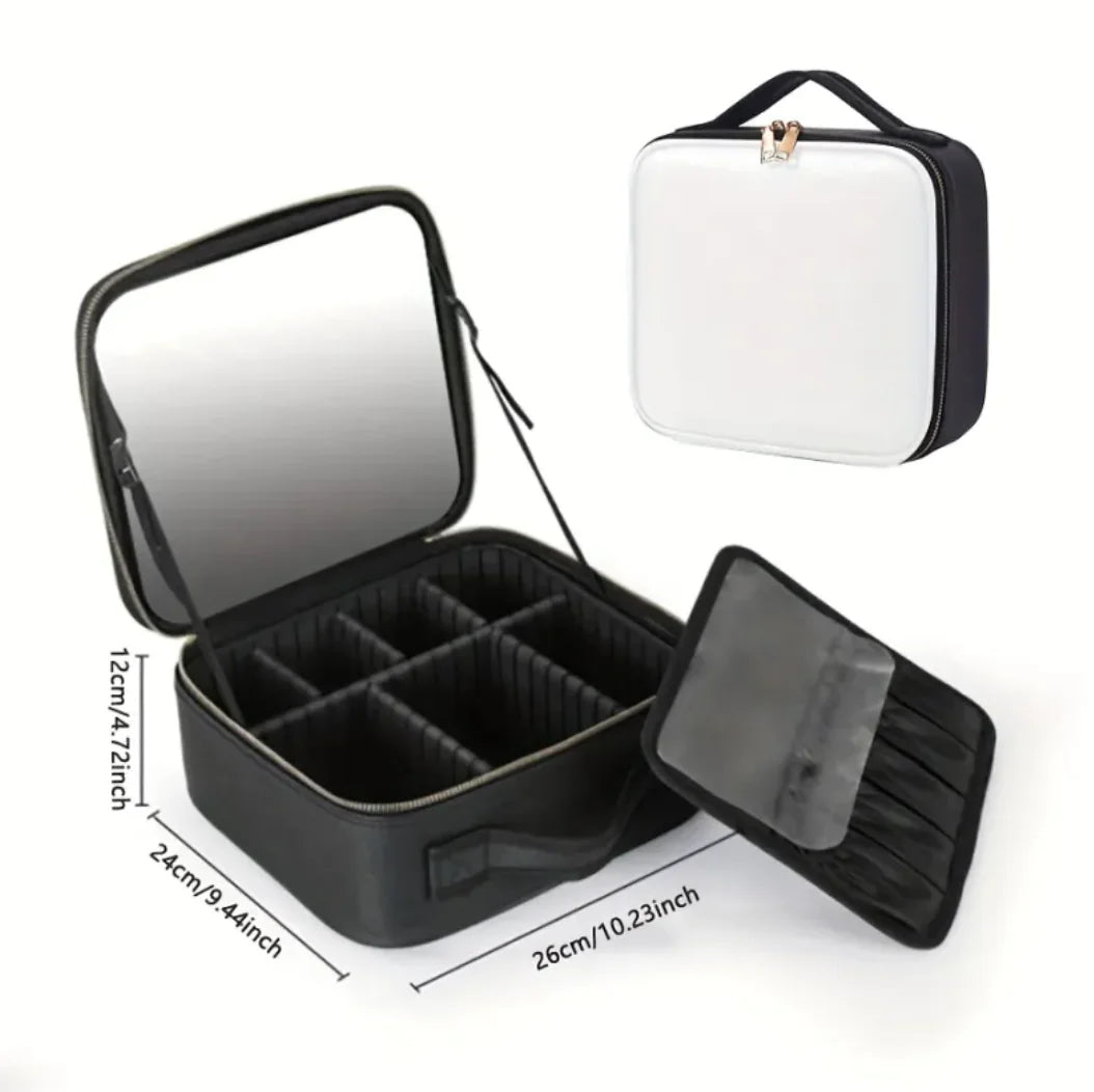 Deluxe PU Leather Cosmetic Travel Case