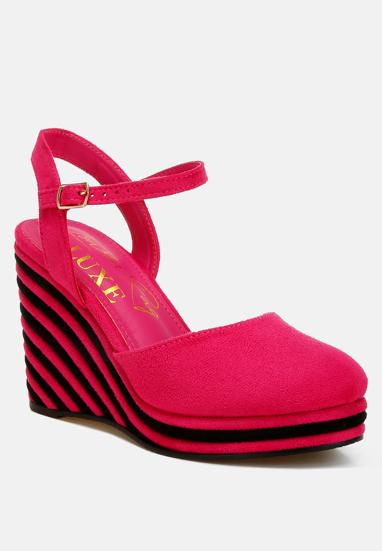 Manifest Dual Tone Wedge Sandals-2