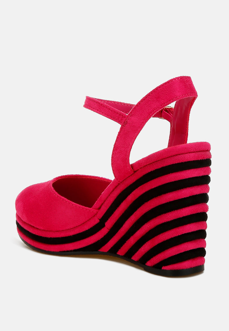 Manifest Dual Tone Wedge Sandals-3