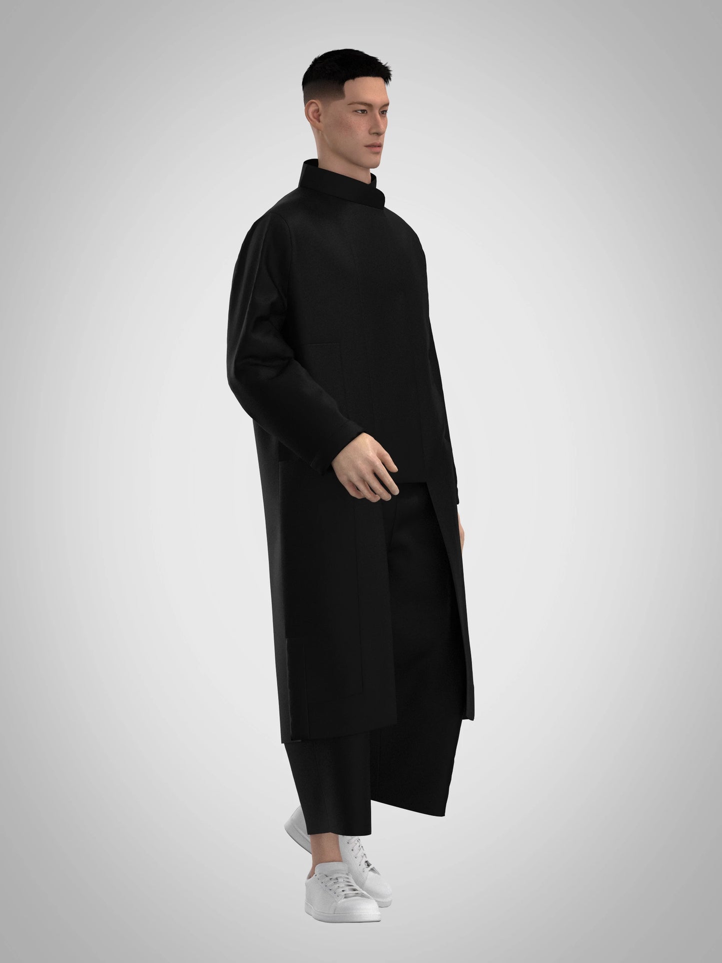 Manteau Taishô - Black - Précommande-4