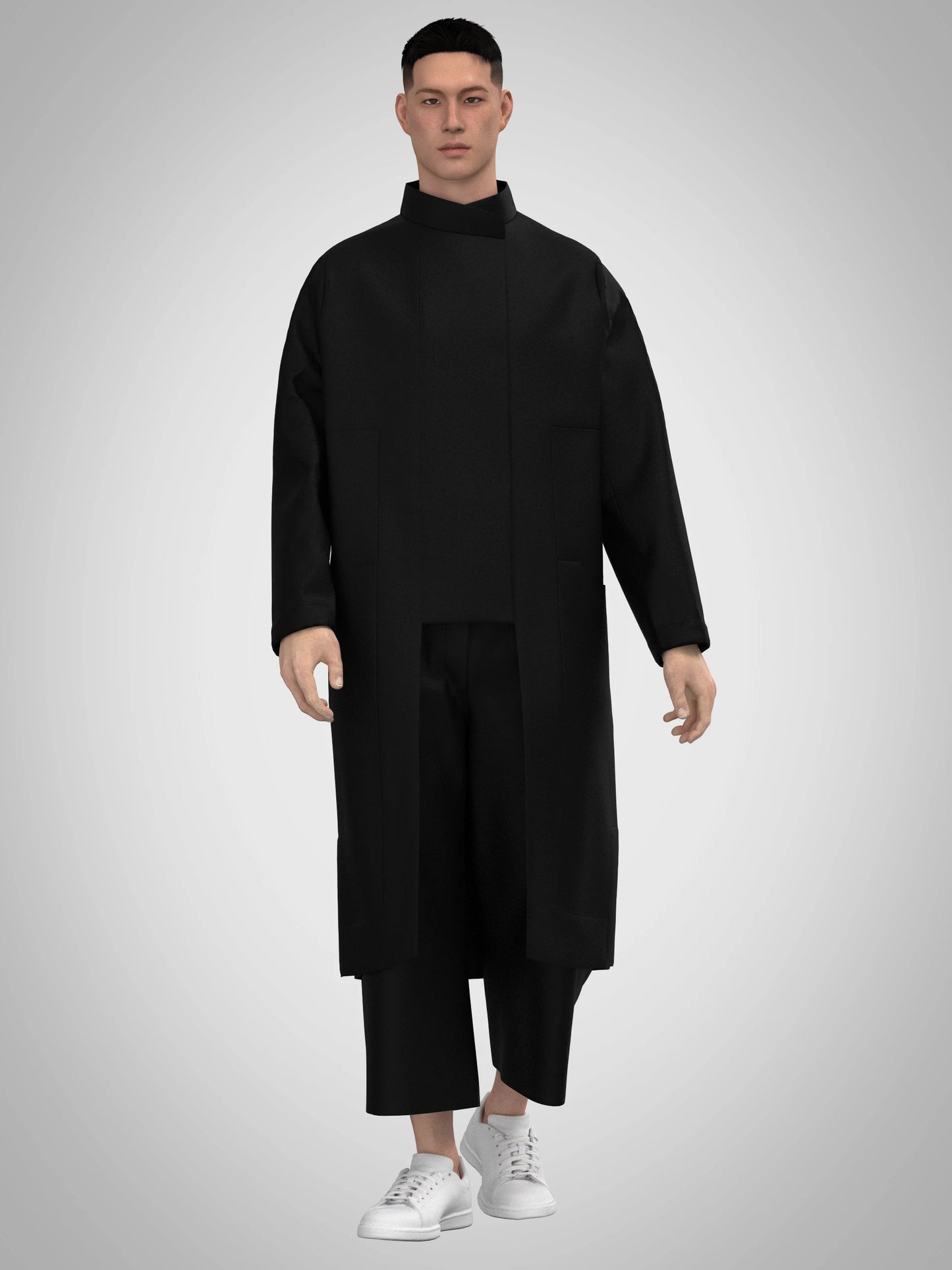 Manteau Taishô - Black - Précommande-3