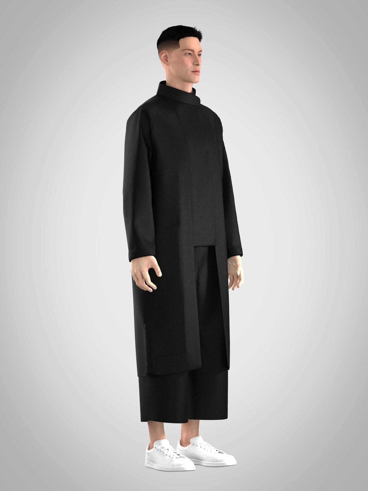 Manteau Taishô - Black - Précommande-0