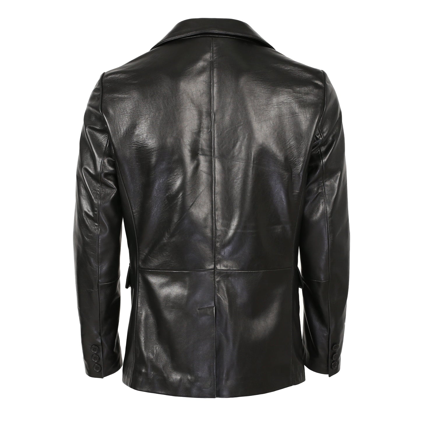 Maximus Mens New Zealand 1 Button Leather Blazer-3
