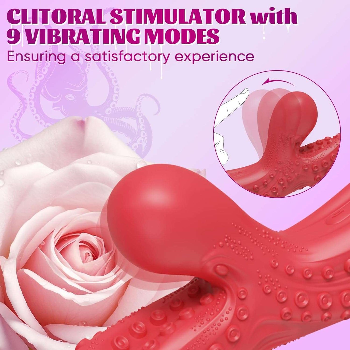 MonsterVibe Clit Stimulation Dildo Vibrator-1
