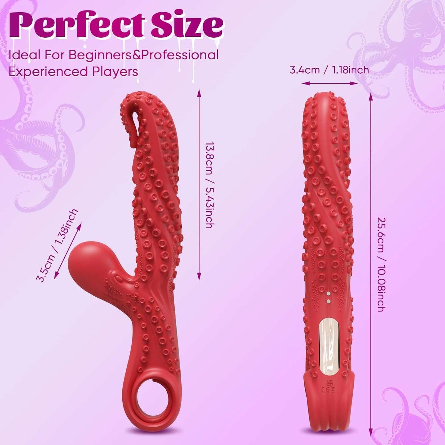 MonsterVibe Clit Stimulation Dildo Vibrator-4