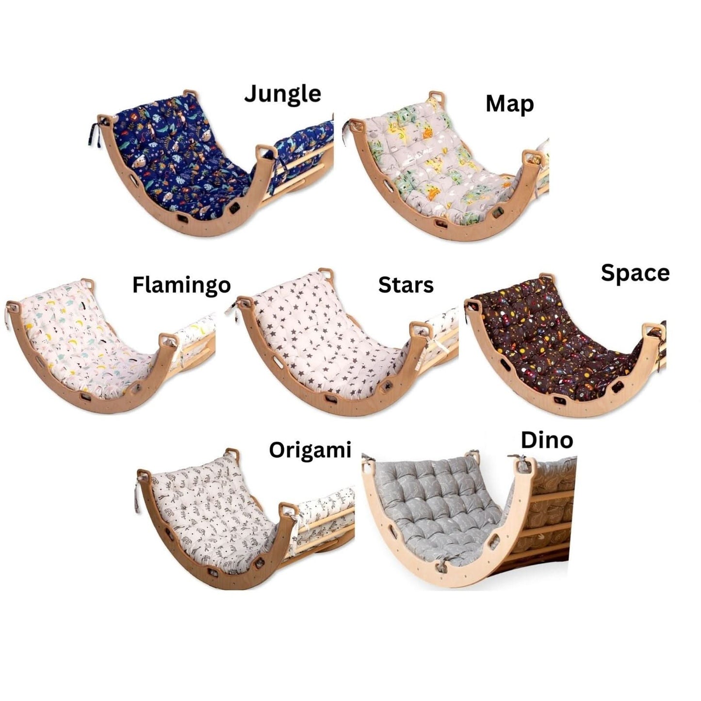 Montessori Indoor Playground | Pikler Triangle & Climbing Arch & 2in1 Ramp & Pillow-5