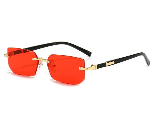 Women's Rimless Jelly Color Fashion Sunglasses