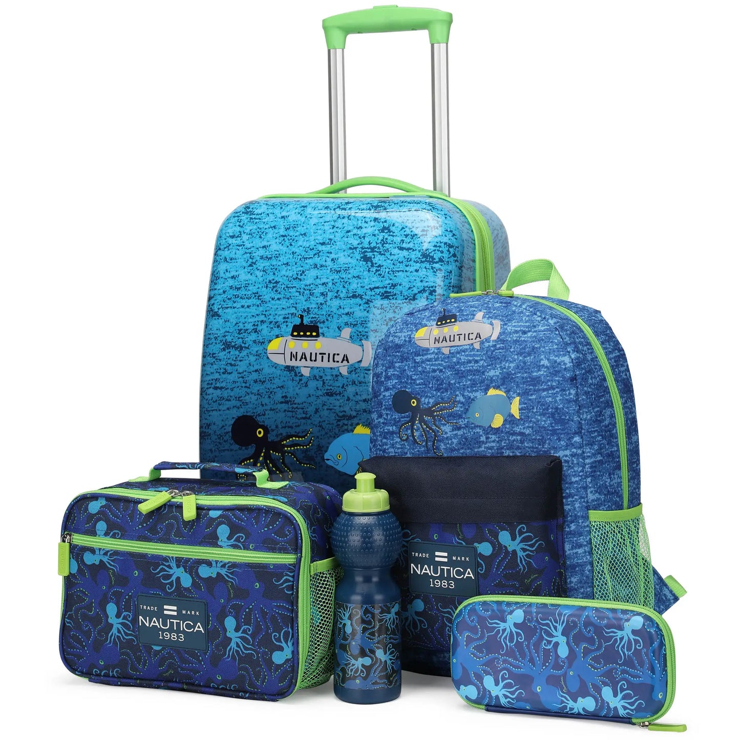 Kids Back to School 18" Carry-on Suitcase Set-6