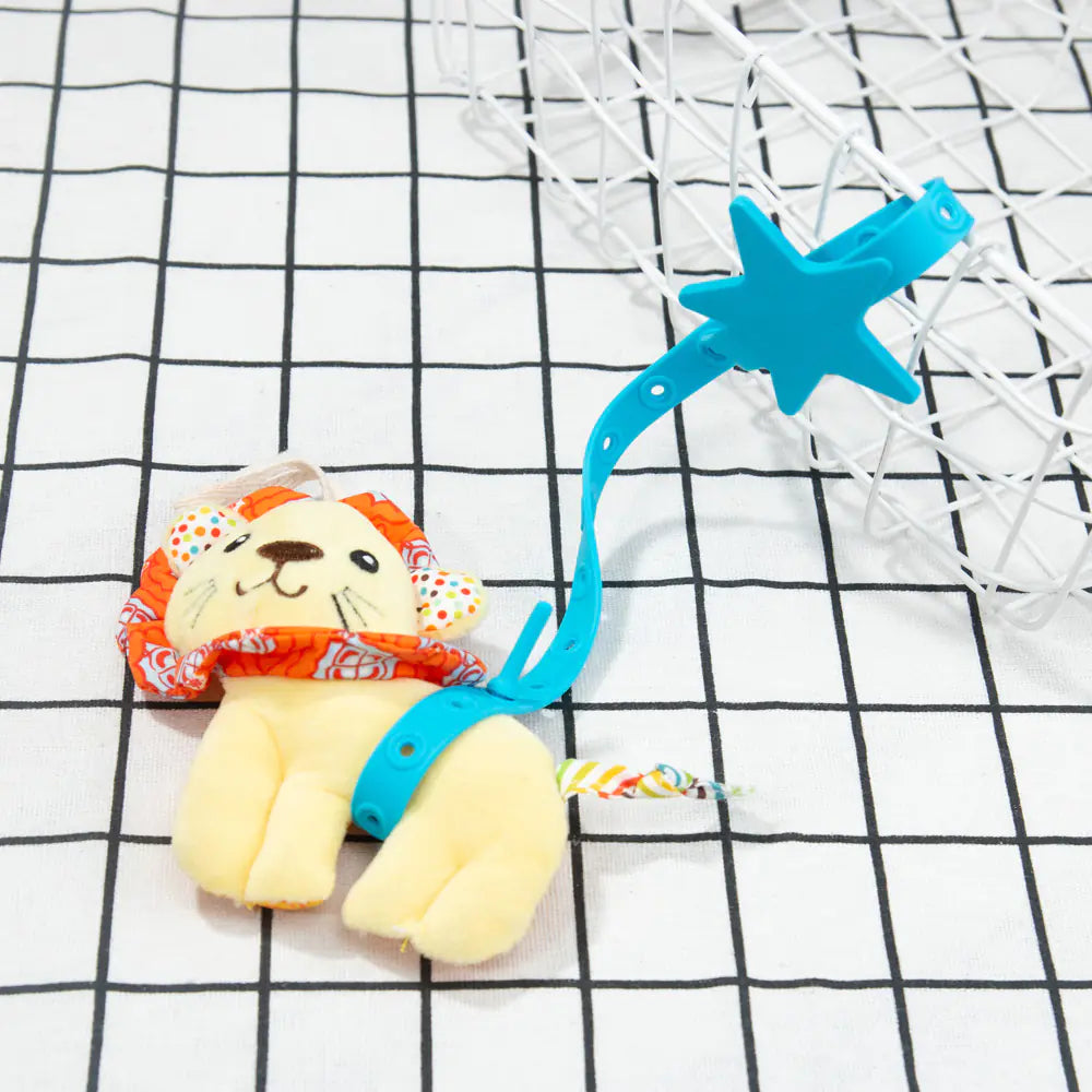 Silicone Star Pacifier Chain and Stroller Hook Organizer