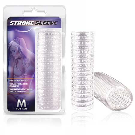 M for Men Stroke Sleeve Reversible Stroker Clear-0