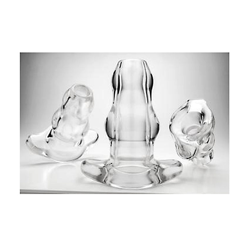 Double Tunnel Plug - Clear - Medium-0