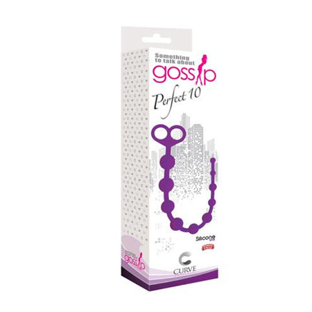 Curve Toys Gossip Perfect 10 Silicone Anal Beads Violet-0