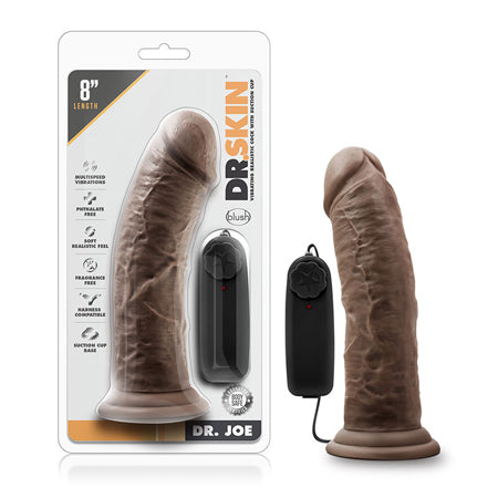 Dr. Skin Dr. Joe Realistic 8 in. Vibrating Dildo Brown-0