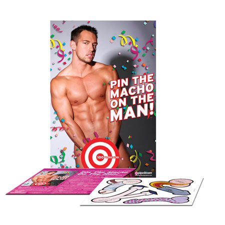 Bachelorette Party Favors Pin The Macho On The Man Game-0