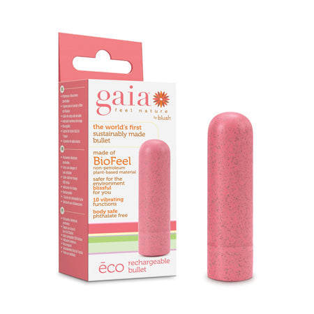 Gaia Eco Rechargeable Bullet Vibrator Coral-0
