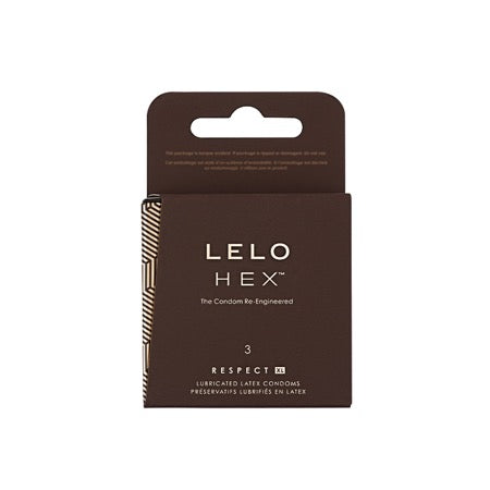 LELO HEX Respect XL Lubricated Latex Condoms 3-Pack-0