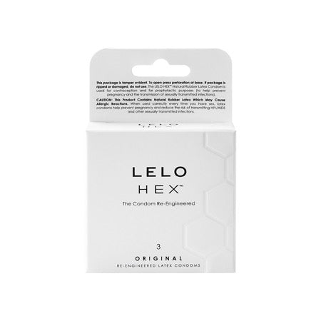 LELO HEX Original Lubricated Latex Condoms 3-Pack-0