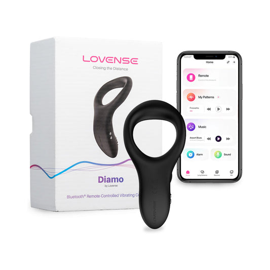 Lovense Diamo Bluetooth Remote-Controlled Vibrating Cockring-0