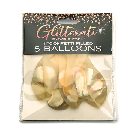 Glitterati Boobie Party Confetti Balloons 5-Pack-0