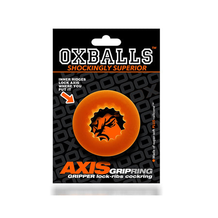 Oxballs Axis Rib Griphold Cockring Orange Ice-0