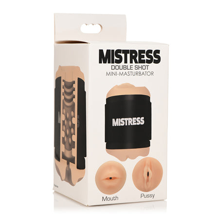 Curve Toys Mistress Double Shot Mini Masturbator Mouth & Pussy Light-0