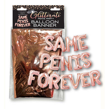 Glitterati Penis Party Same Penis Forever Balloon Banner-0