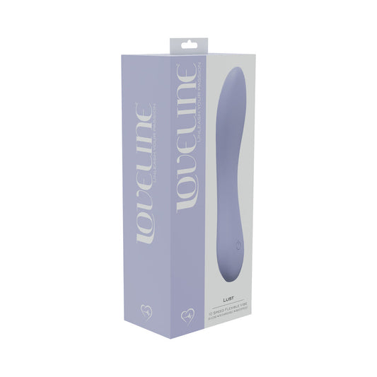 LoveLine Lust 10 Speed Flexible Vibe Sealed Silicone Rechargeable Submersible Lavender-0