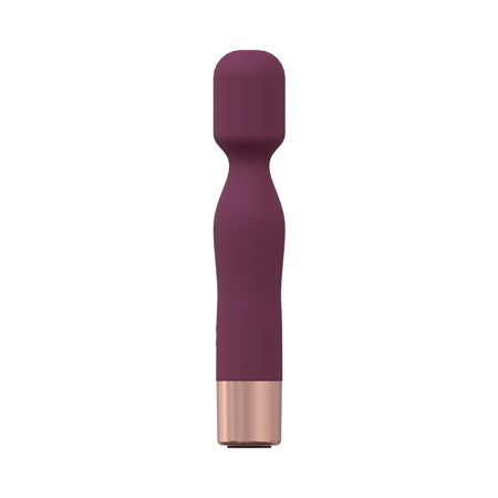 LoveLine Glamour 10 Speed Mini-Wand Silicone Rechargeable Waterproof Burgundy-0