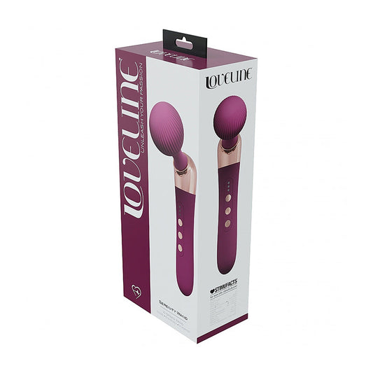 LoveLine Serenity Wand Silicone Rechargeable Splashproof Burgundy-0