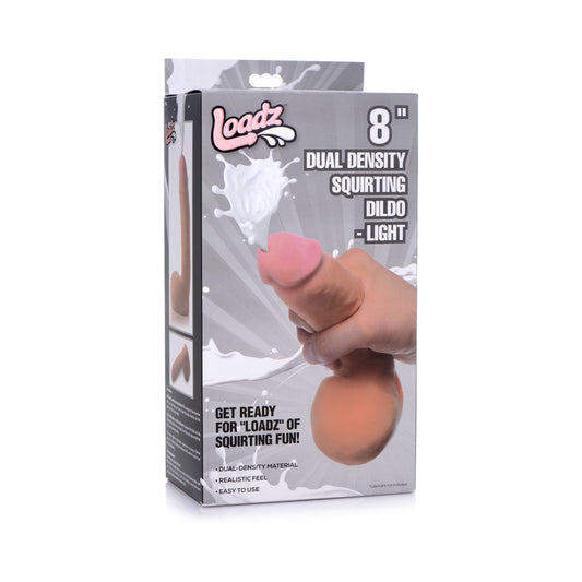 Loadz 8 in. Dual Density Squirting Dildo Light-0