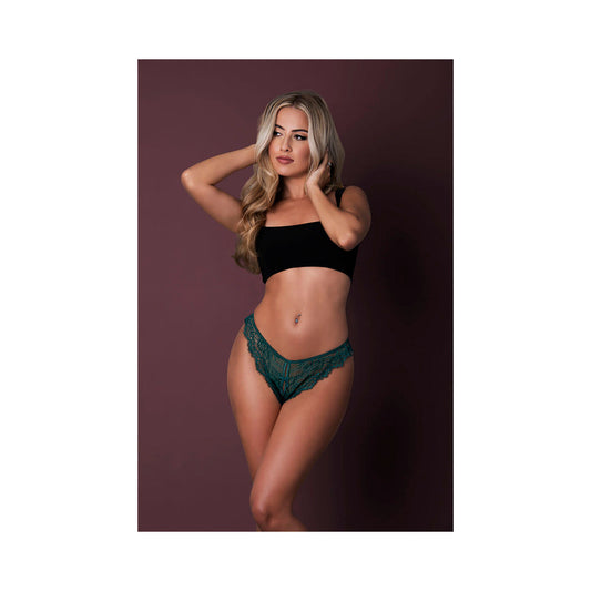 Magic Silk Evermore Split Crotch Panty Emerald L/XL-0