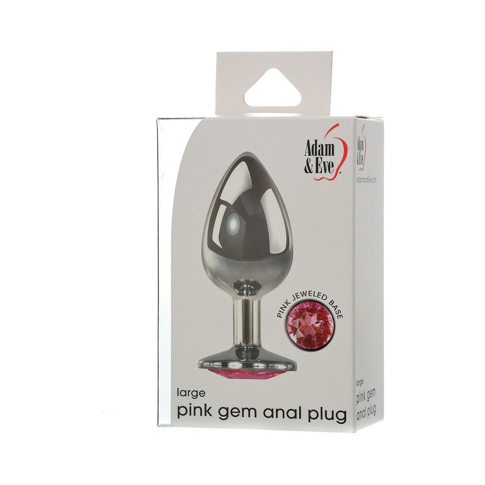 Adam & Eve Pink Gem Anal Plug Large-0