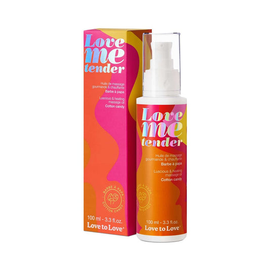 Love to Love Love Me Tender Luscious & Heating Massage Oil Cotton Candy 3.3 oz.-0