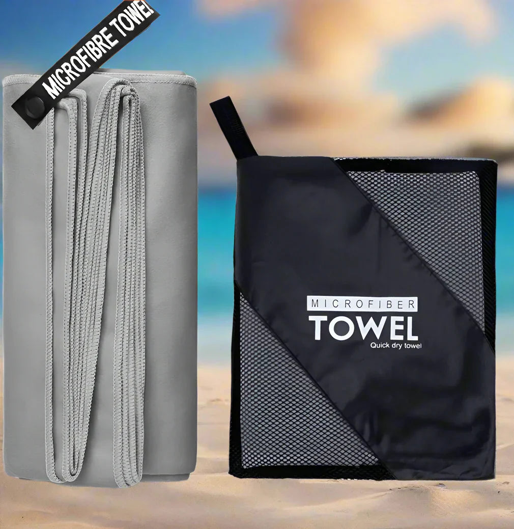 Absorbent Microfiber Quick-Drying Towel (Grey)-1