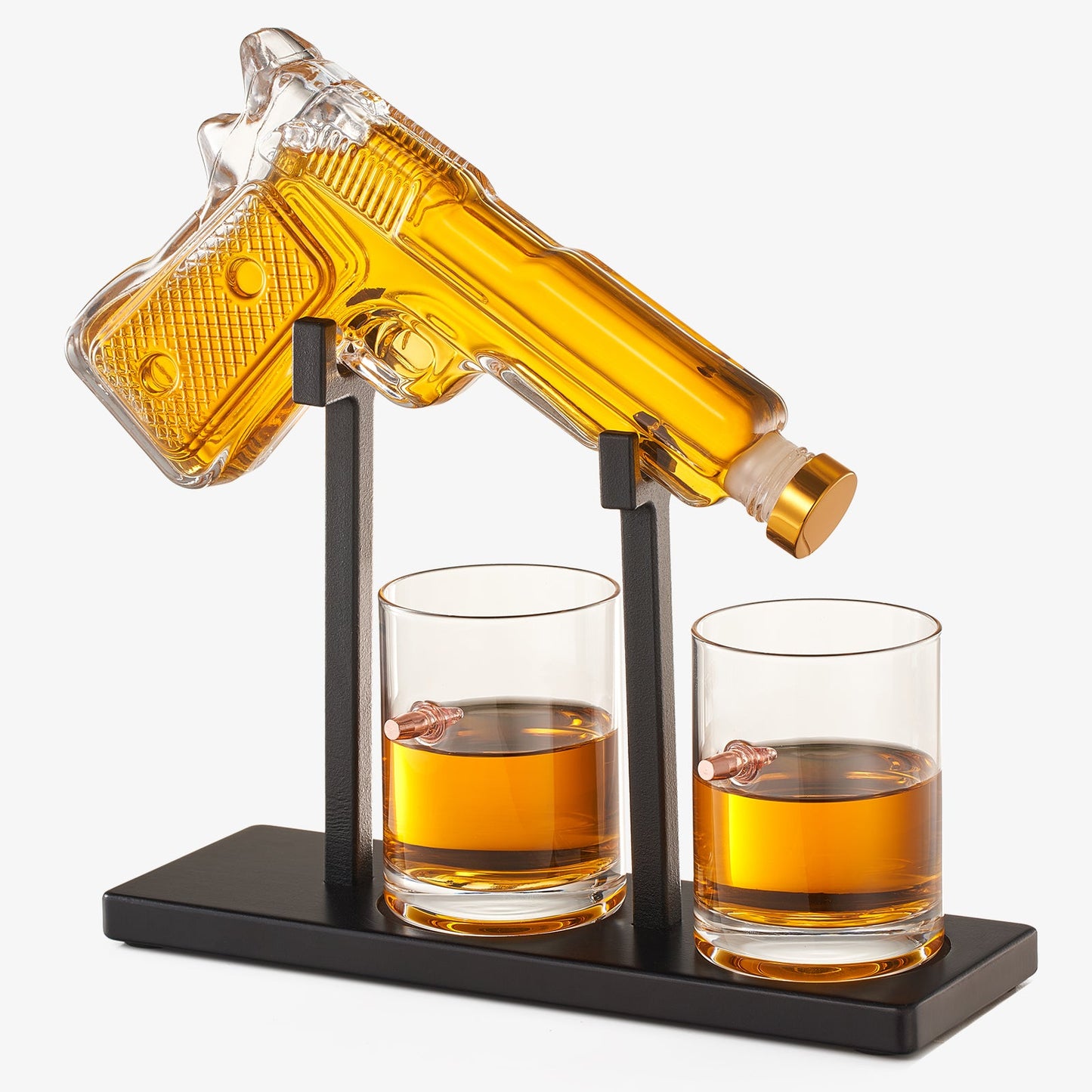 Gifts for Men Dad, 10.1 Oz Whiskey Gun Decanter Set + 2 Bullet Glasses - Unique Birthday Pistol Gift Ideas Daughter Son, Personalized Liquor Dispenser - Scotch Bourbon Vodka, Him, Brother Husband-9