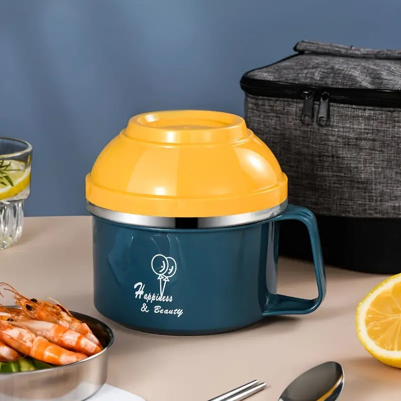 Foldable Bowl with Lid and Handle - 1pc Gift