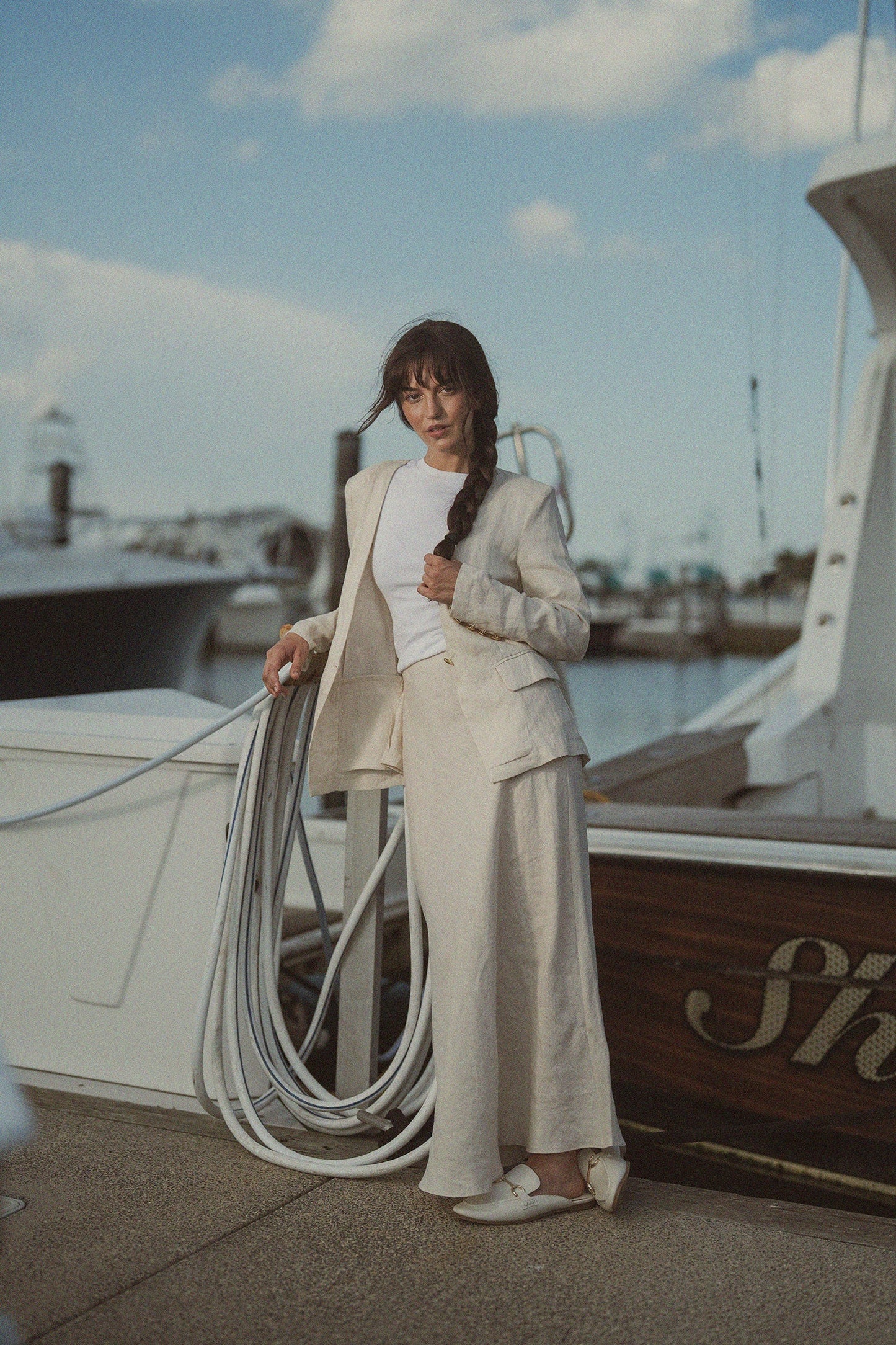 Linen Blazer-Ecru-0