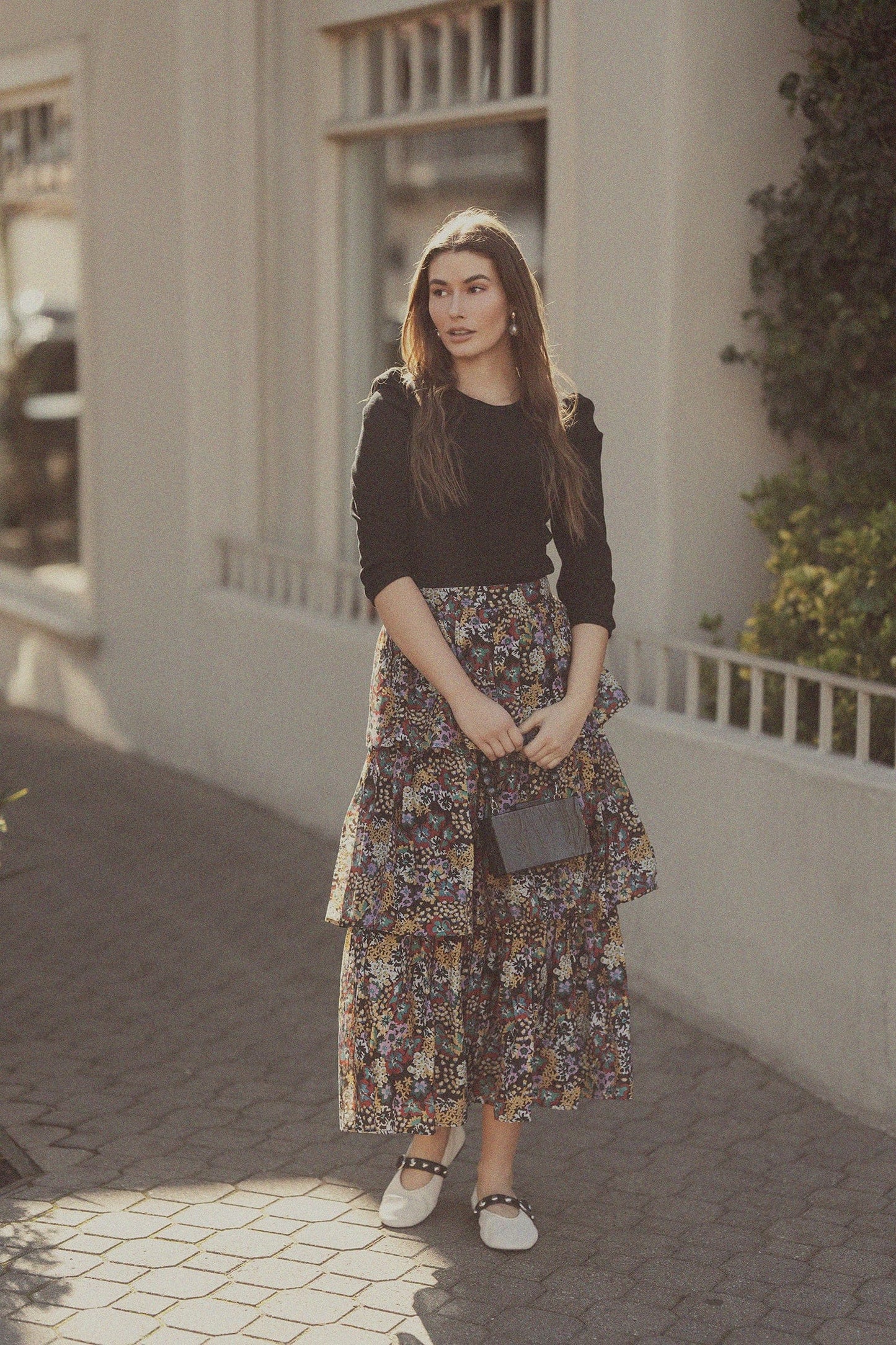 Layered Skirt-Bold Floral-0