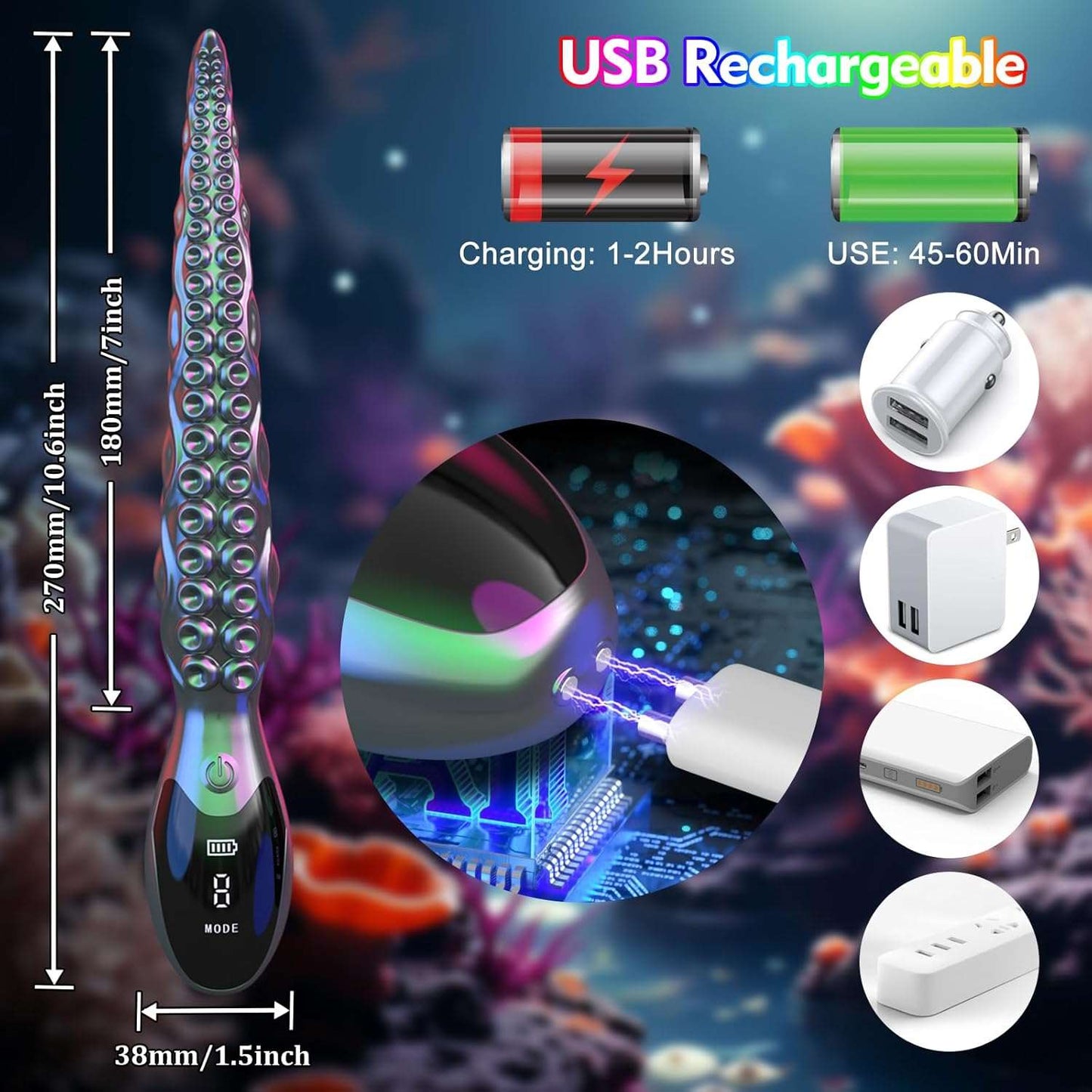OctoVibe Tentacle Vibrating Dildo – 9 Modes-4