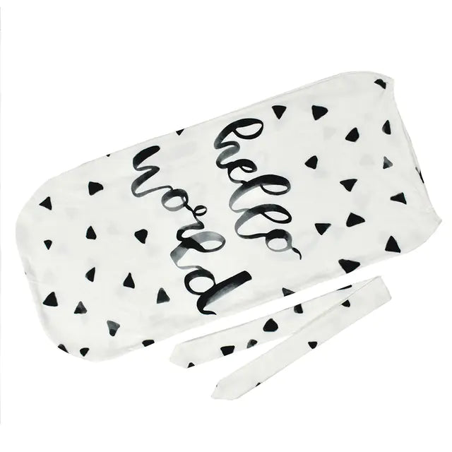 Soft Cotton Baby Sleeping Bag and Hat Set (0-6 Months)