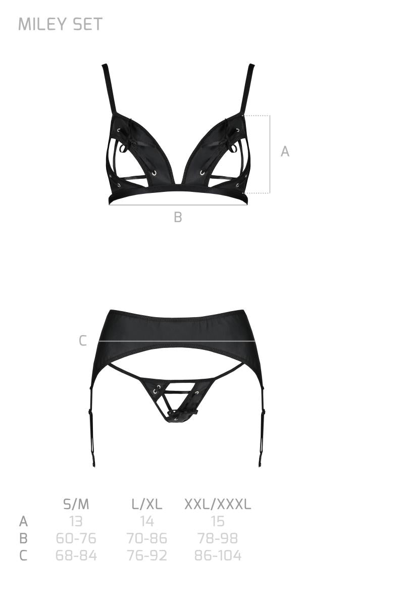 schwarzes 3tlg. Set PA596237 - 2XL/3XL-8