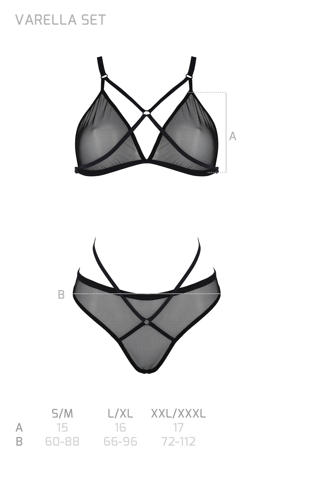 schwarzes 2-teilges Set PA596648 - 2XL/3XL-6