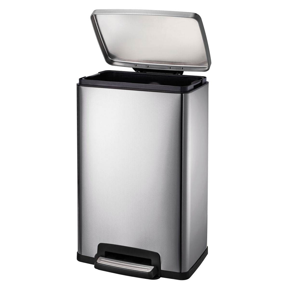 13-Gallon Kitchen Trash Can with Step Lid in Stainless Steel Finish-0