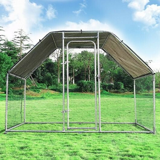 9.5 x 6.5 Ft Large Walk in Chicken Run Cage-4