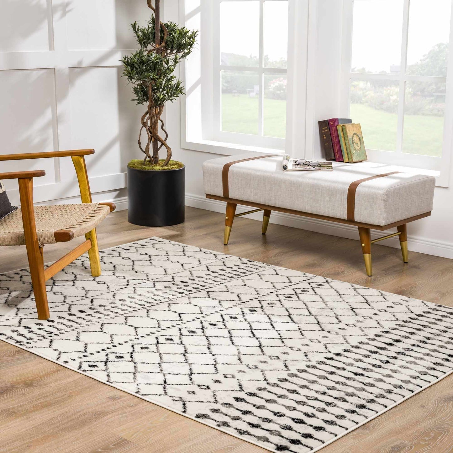 Scandi Moroccan Trellis Rug-2